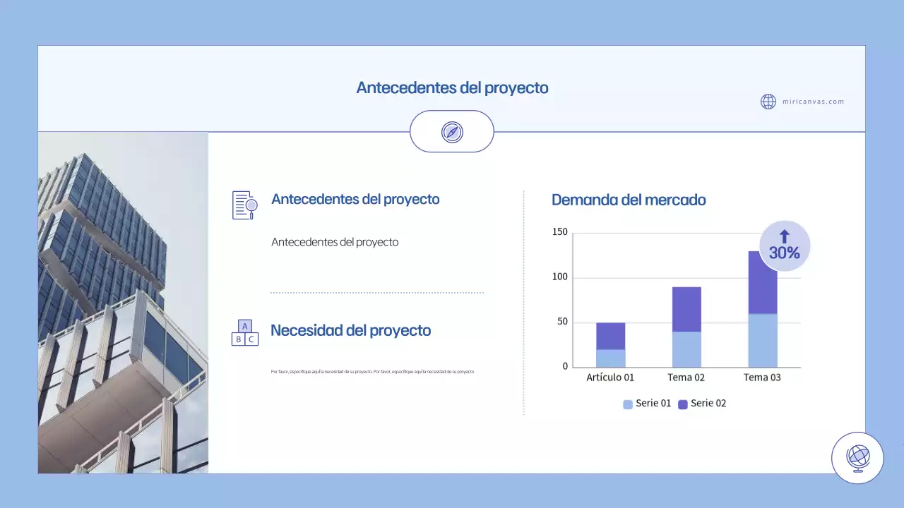 Azul claro propuesta sencilla planificación