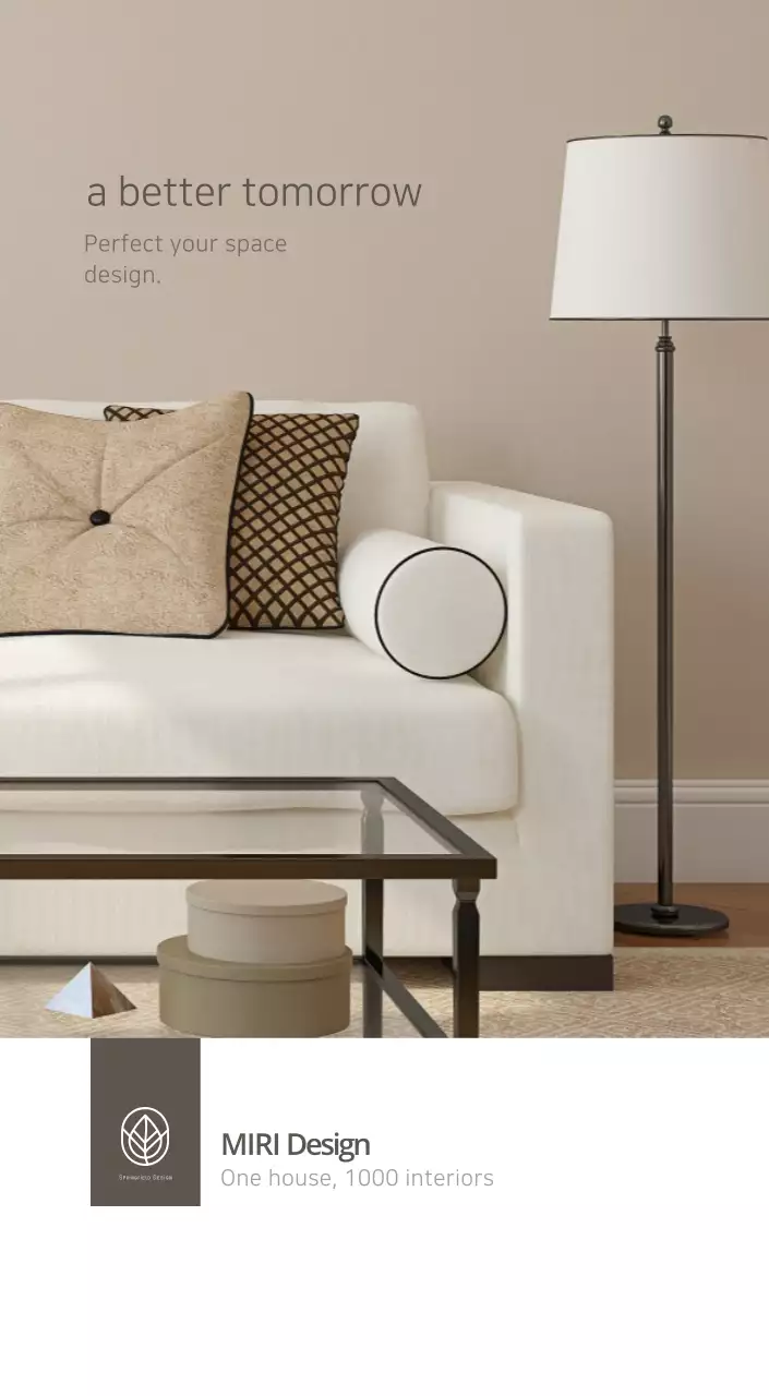 Beige Minimalist Interior Calendar