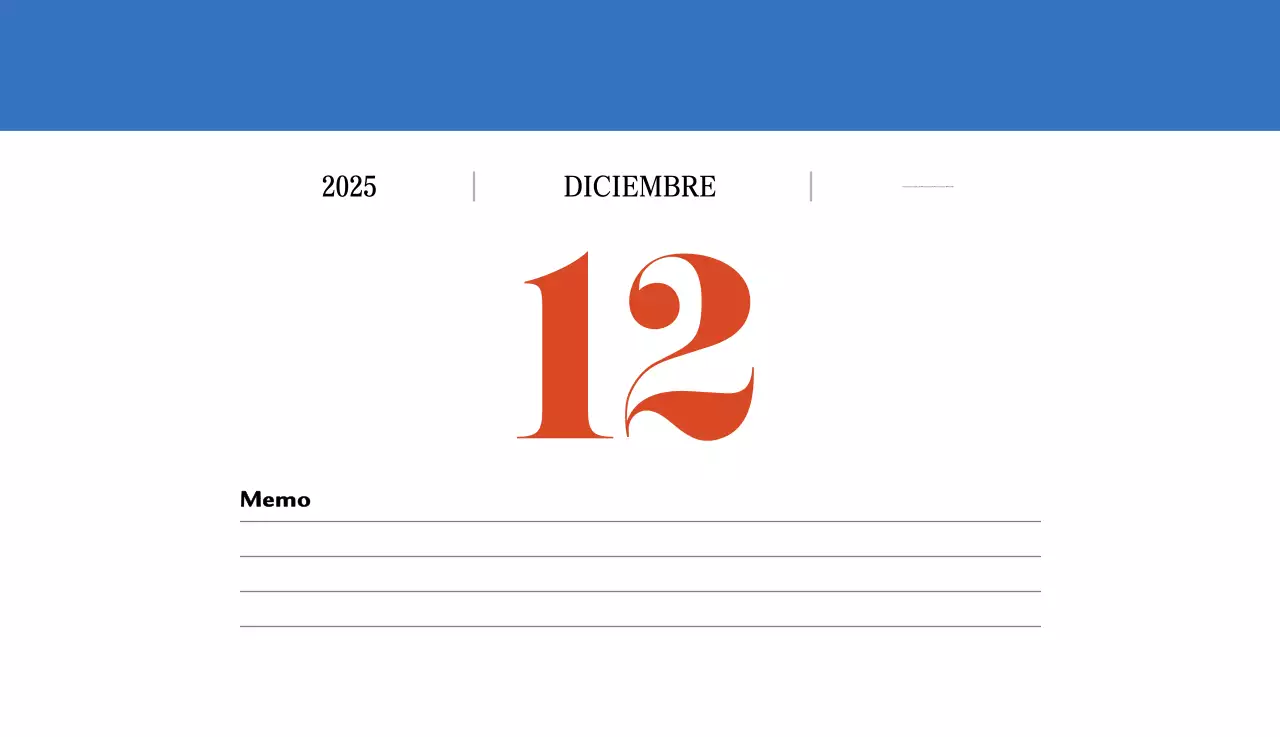 Calendario retro concept memory en rojo