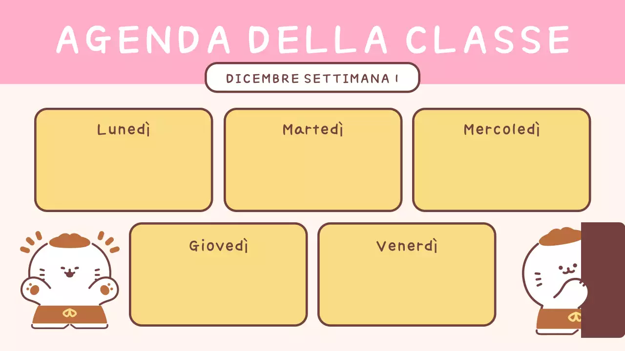Agenda gialla semplice per la scuola
