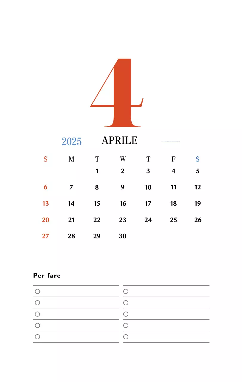 Calendario della memoria di concezione retrò in rosso