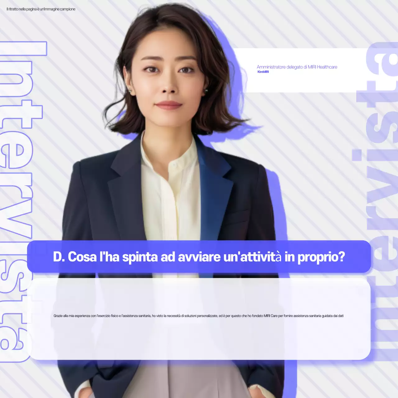 Collezione di modelli di intervista moderni blu