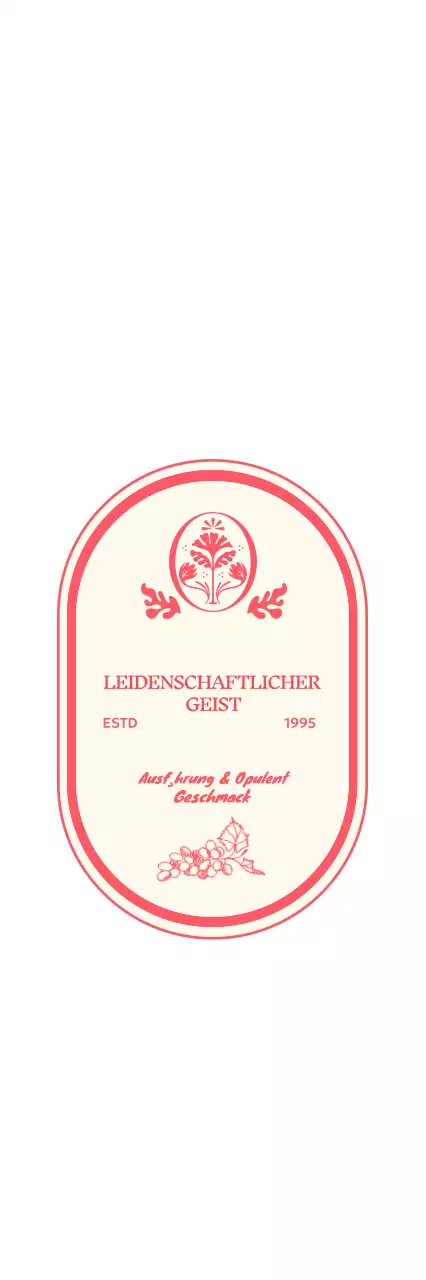 Rotes Logo im Vintage-Design