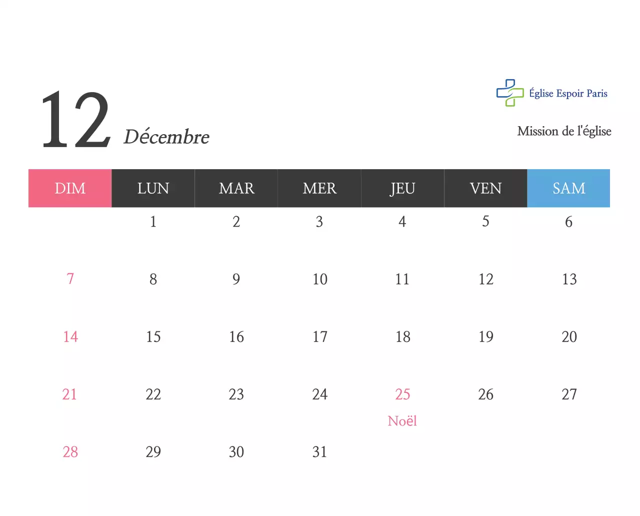 Calligraphie simple Promotion de l'église biblique