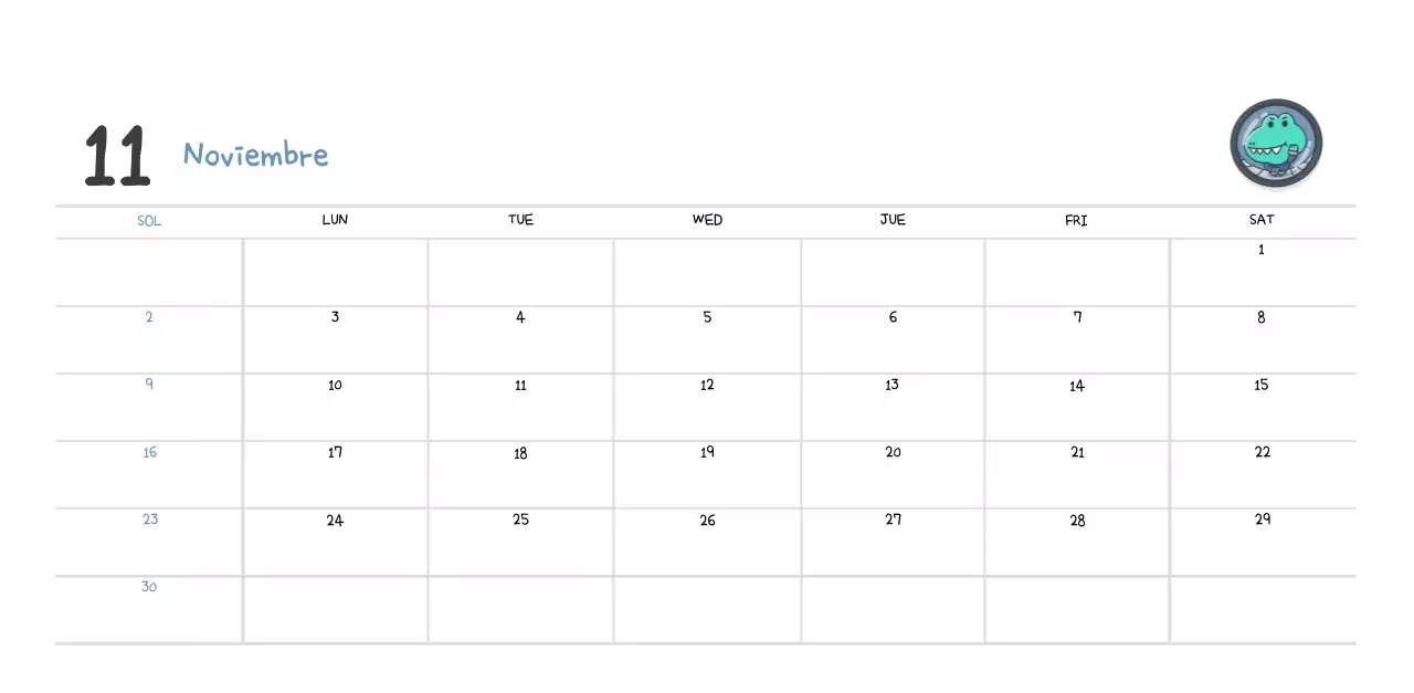 Un calendario con un bonito concepto de ilustración de Ago