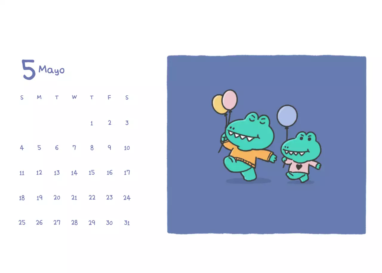 Un calendario con un bonito concepto de ilustración de Ago