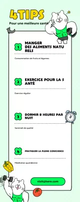 animation verte ligne directrice pour un mode de vie sain