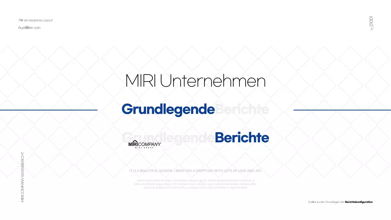 Weißer Standardbericht