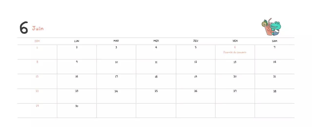 Un calendrier avec un concept d'illustration Ago mignon