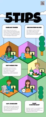 kleurrijke moderne gezondheidsgids