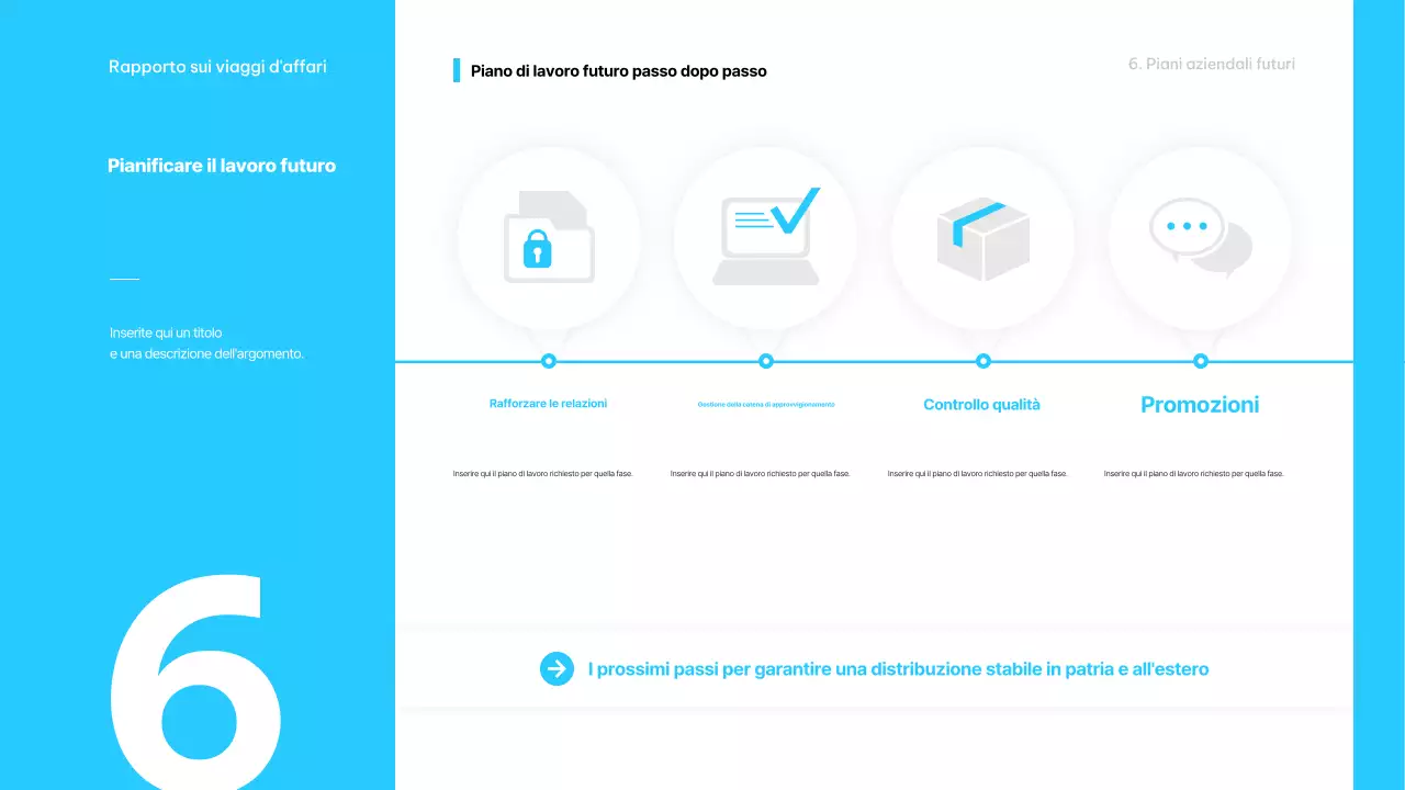 Descrizione del viaggio d'affari minimalista blu chiaro
