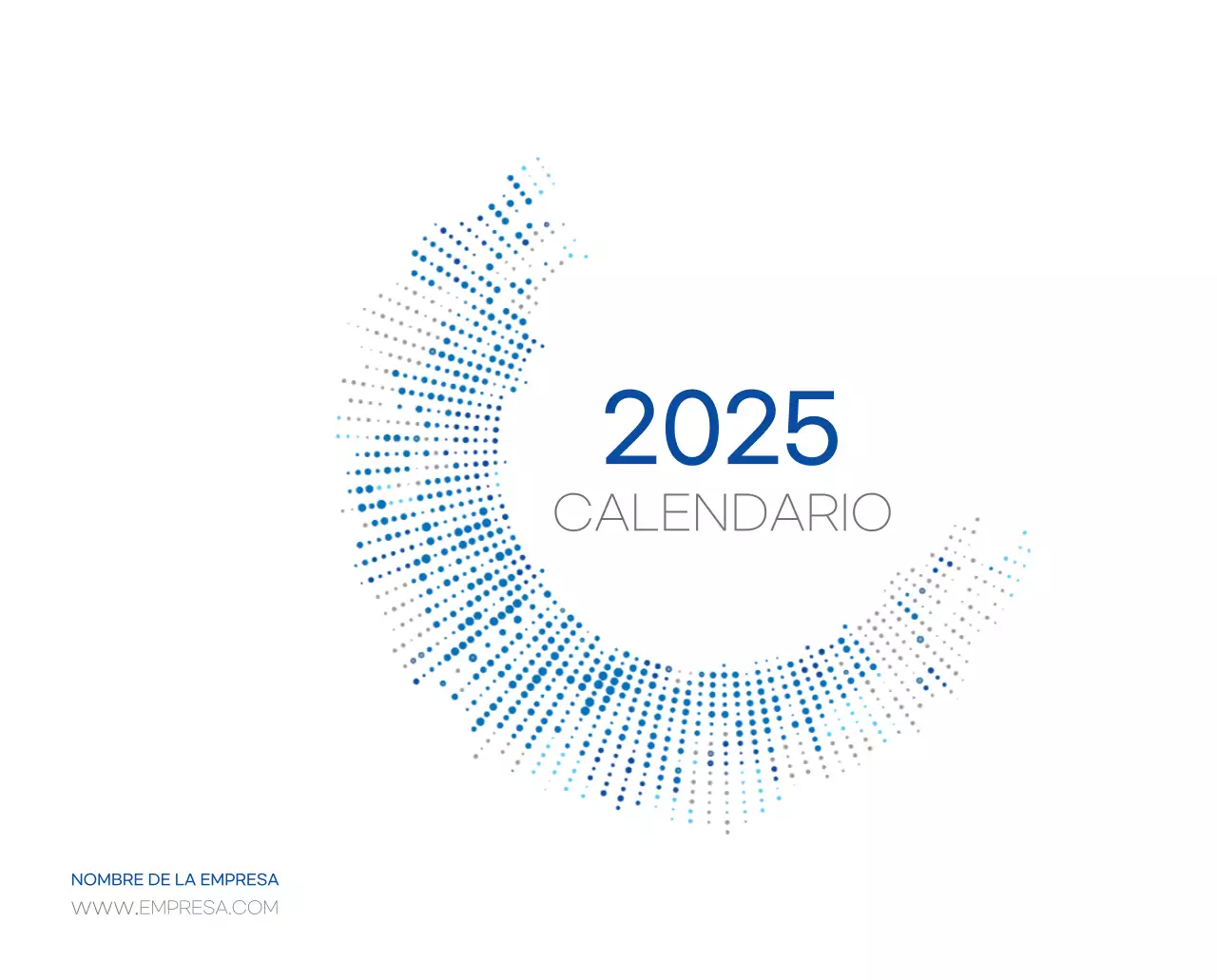 Calendario moderno azul
