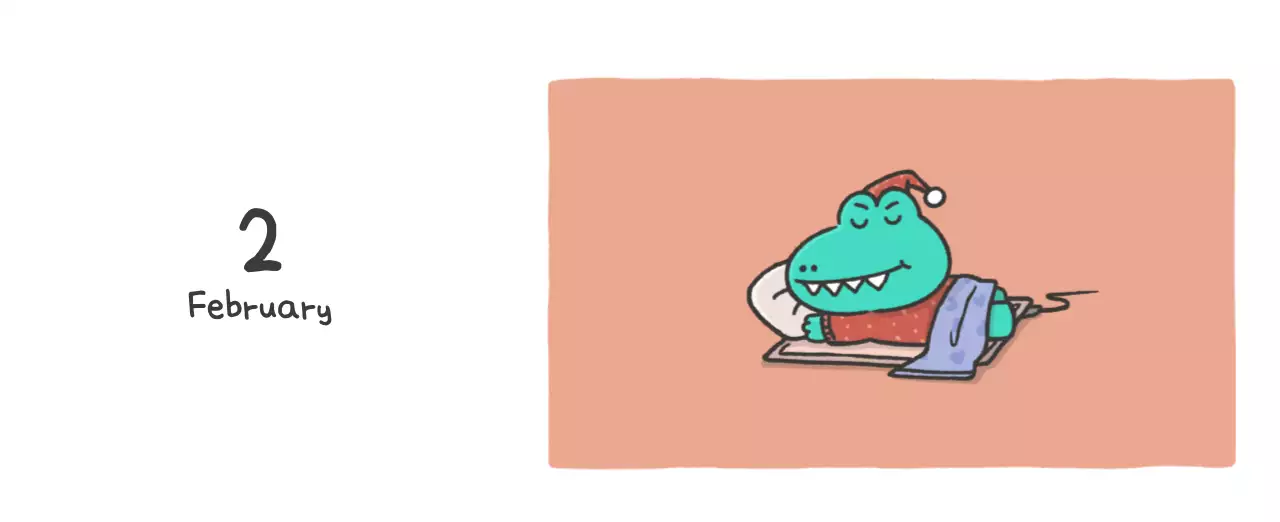 A calendar with a cute Argo illustration concept