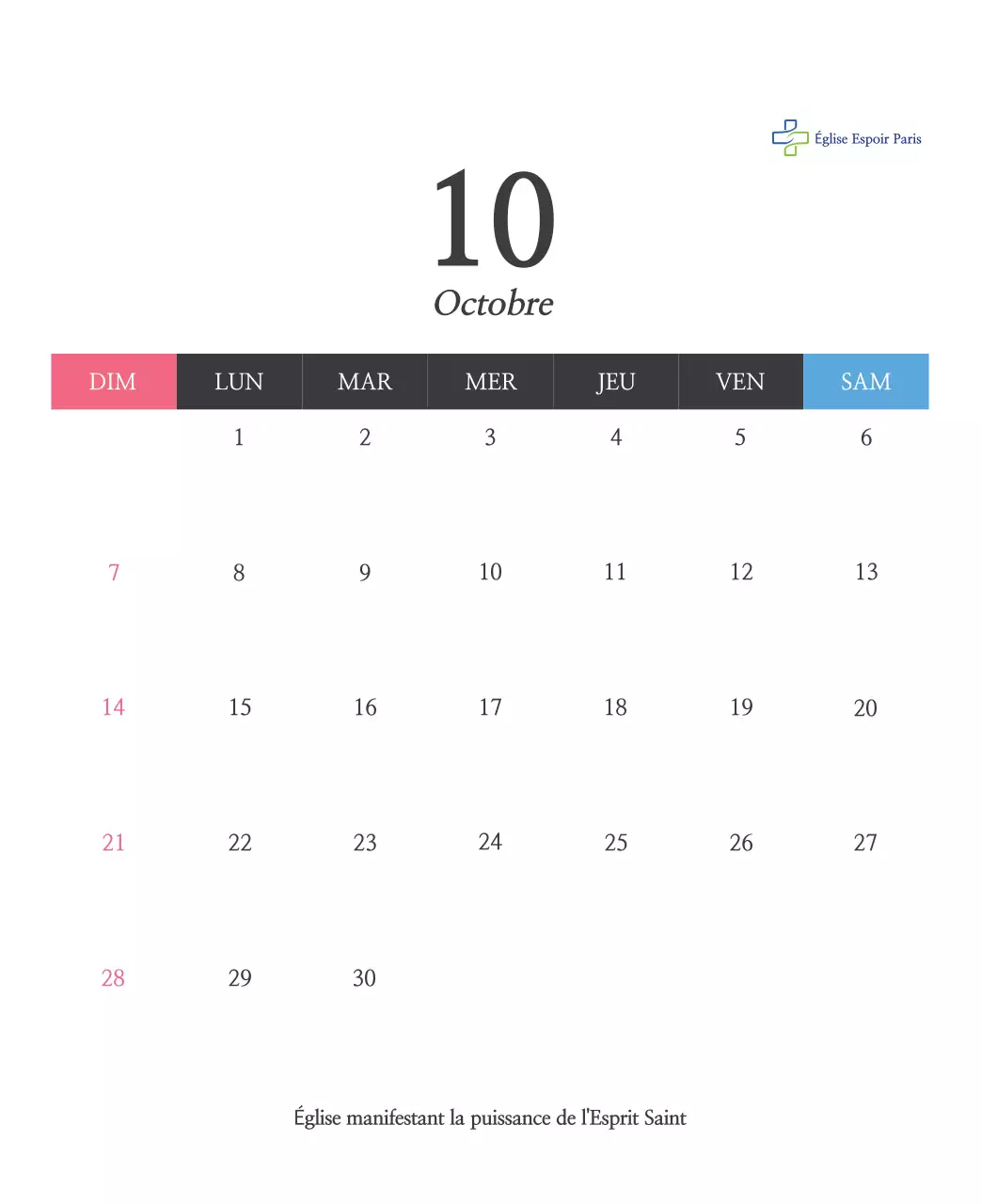 Calligraphie simple Promotion de l'église biblique