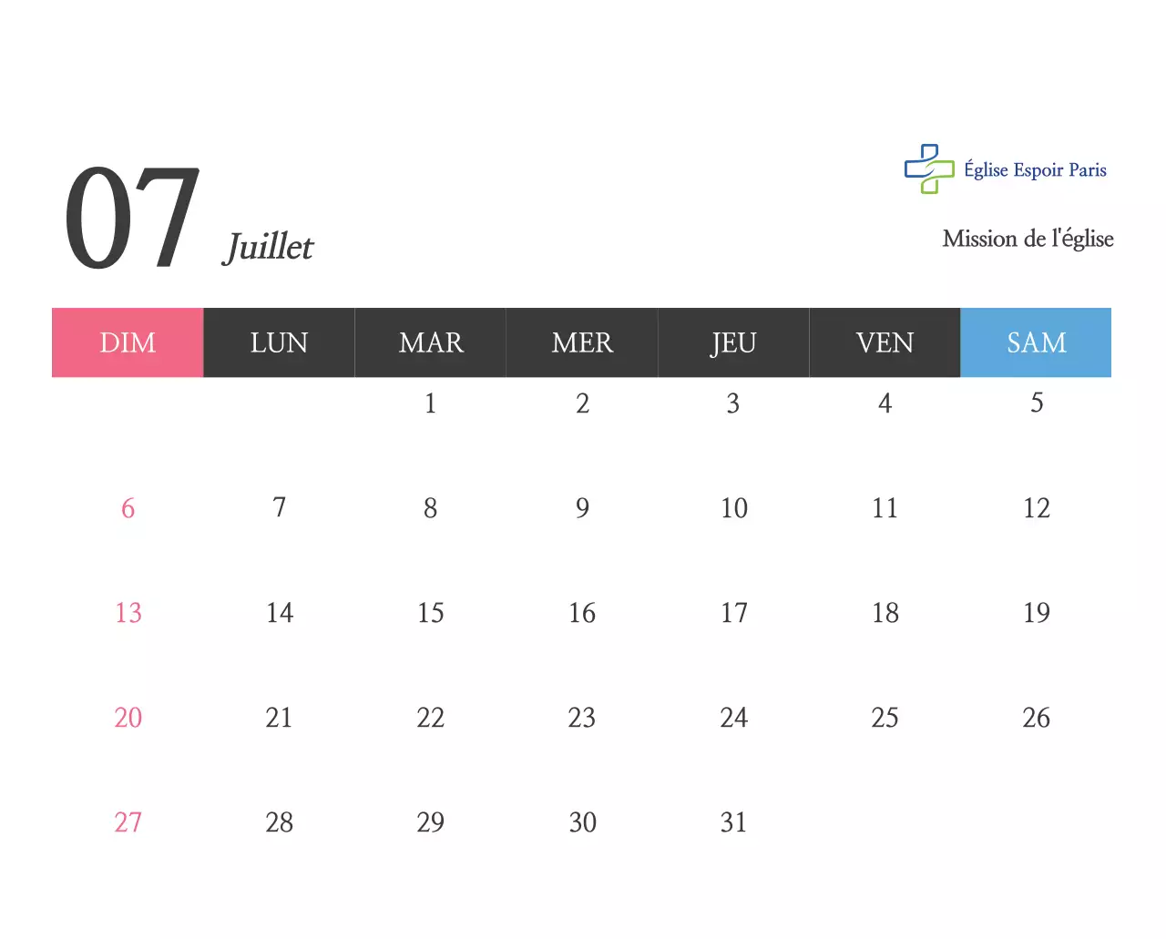 Calligraphie simple Promotion de l'église biblique