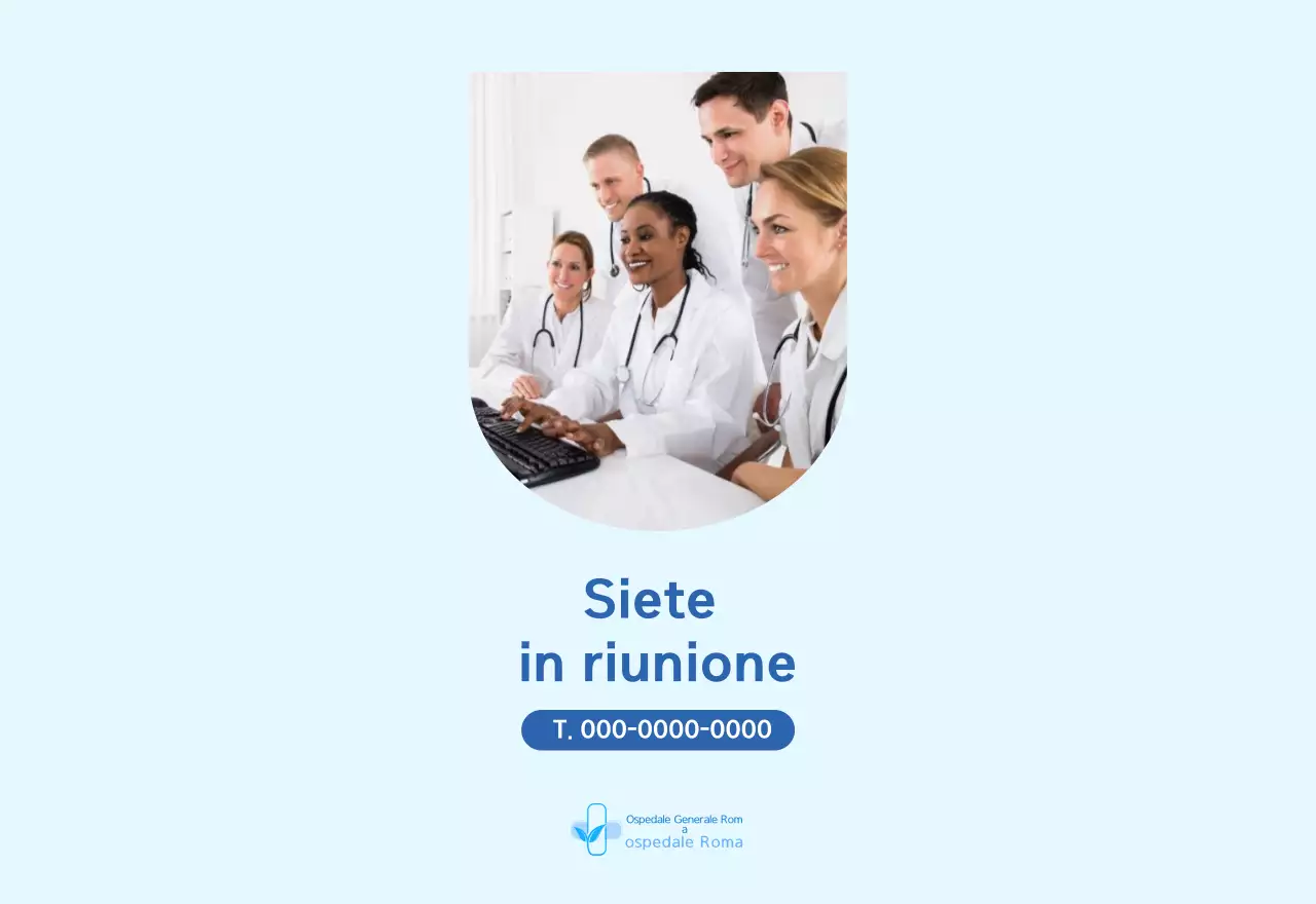 Calendario ospedaliero moderno blu