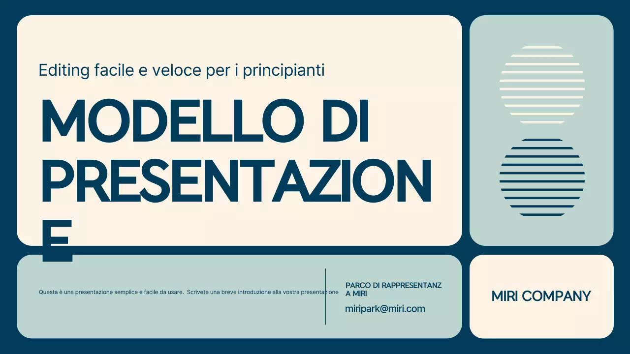 Introduzione alle presentazioni Mint Simple