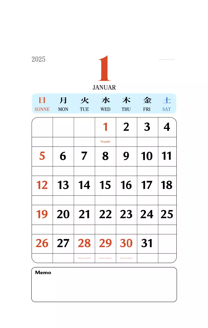 Retro-Konzept Erinnerungskalender in rot