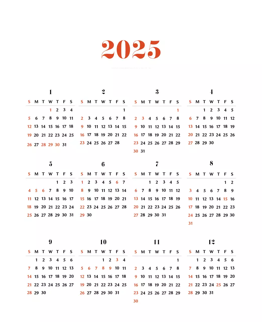 Calendario retro concept memory en rojo