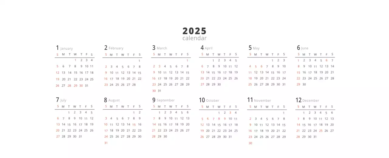 Beige Minimalist Interior Calendar