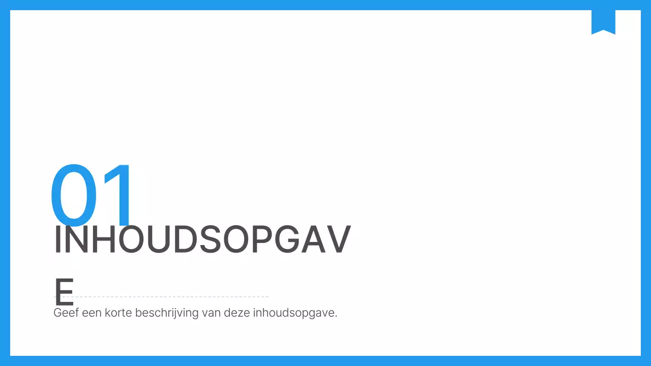 Eenvoudig bedrijfsrapport in blauw en wit