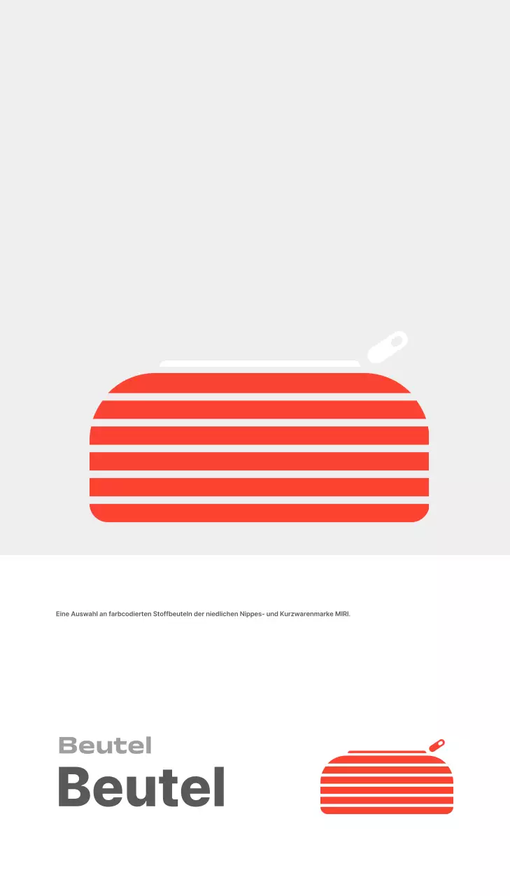 Graue einfache Schreibwaren-Kurzwaren-Anzeige