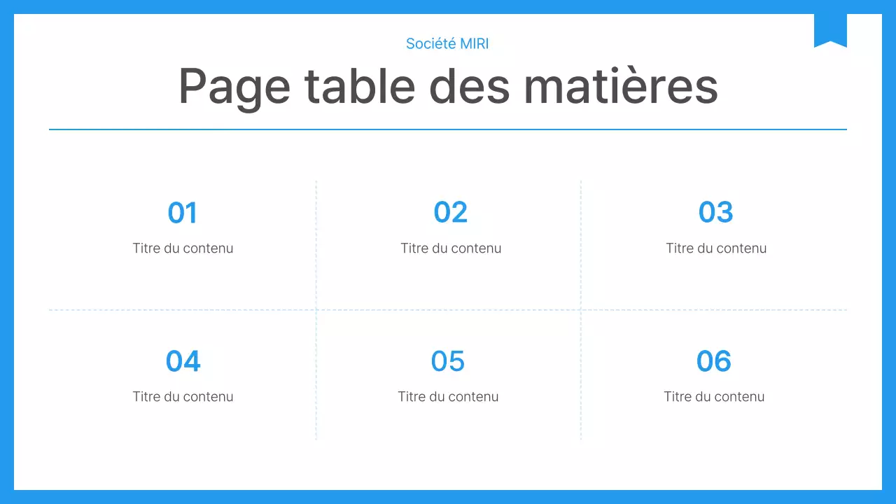 Rapport d'entreprise simple en bleu et blanc