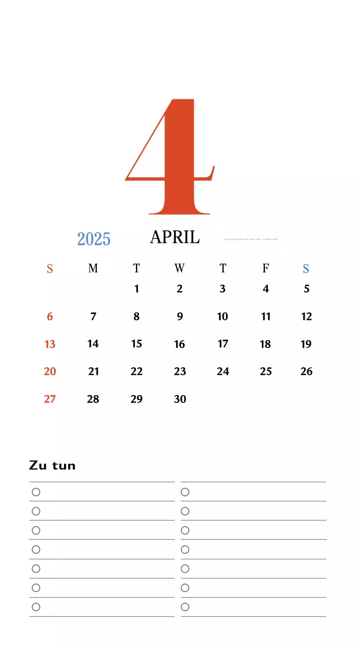 Retro-Konzept Erinnerungskalender in rot