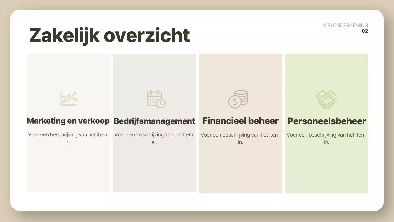 Beige schoon rapport beschrijving