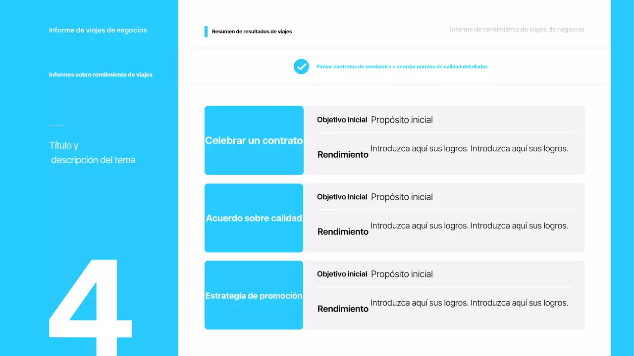 Descripción del viaje de negocios minimalista en azul claro
