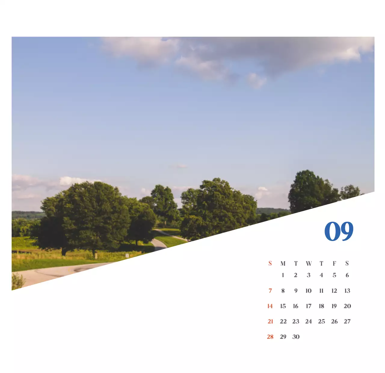 Calendario ospedaliero moderno blu