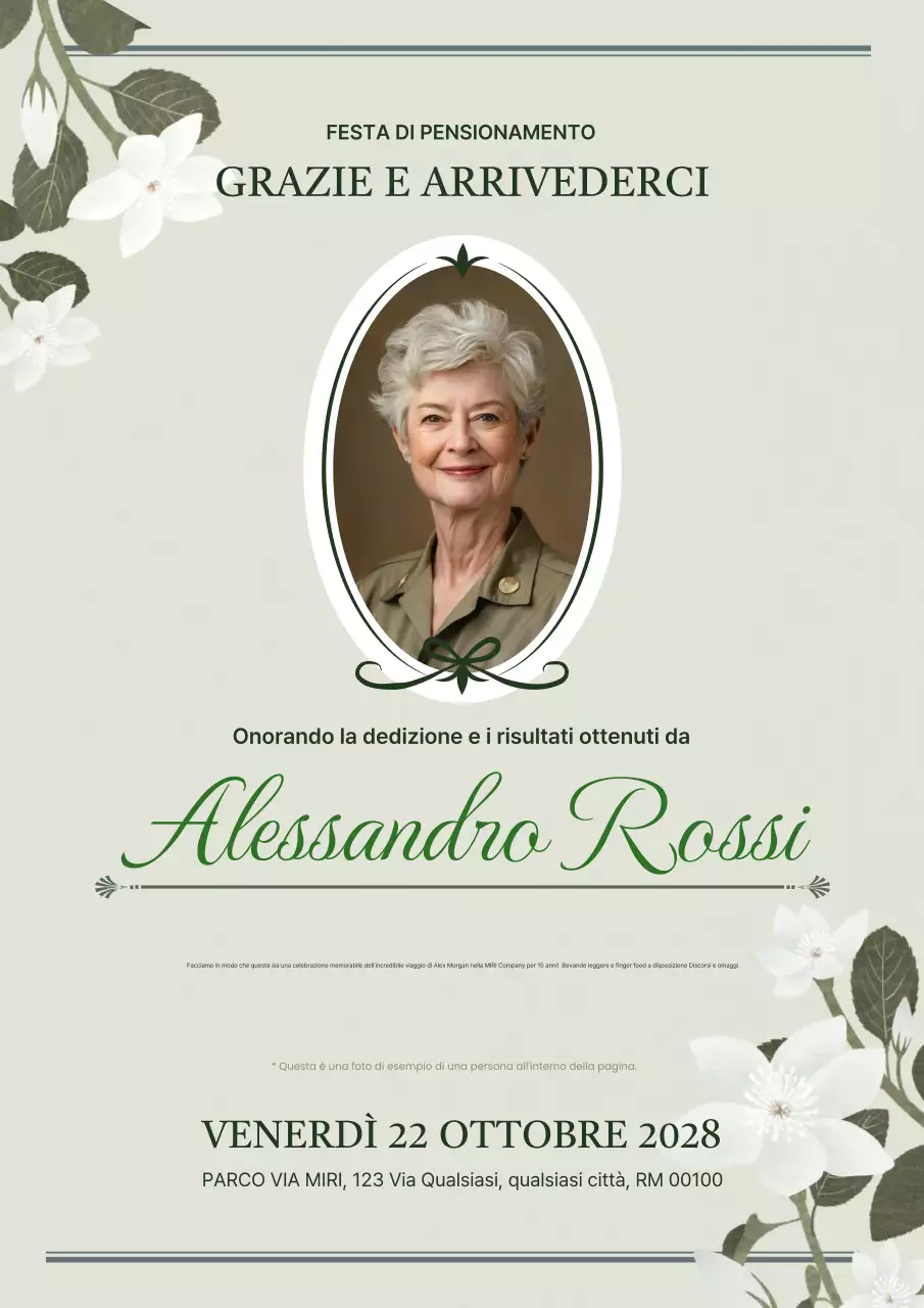 invito alla pensione elegante color salvia