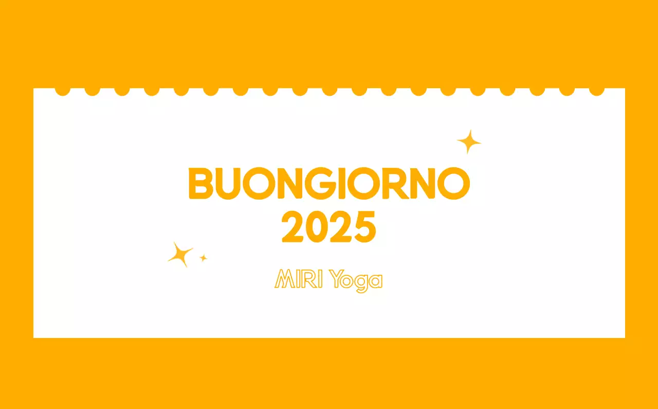 Calendario promozionale arancione dello yoga minimalista