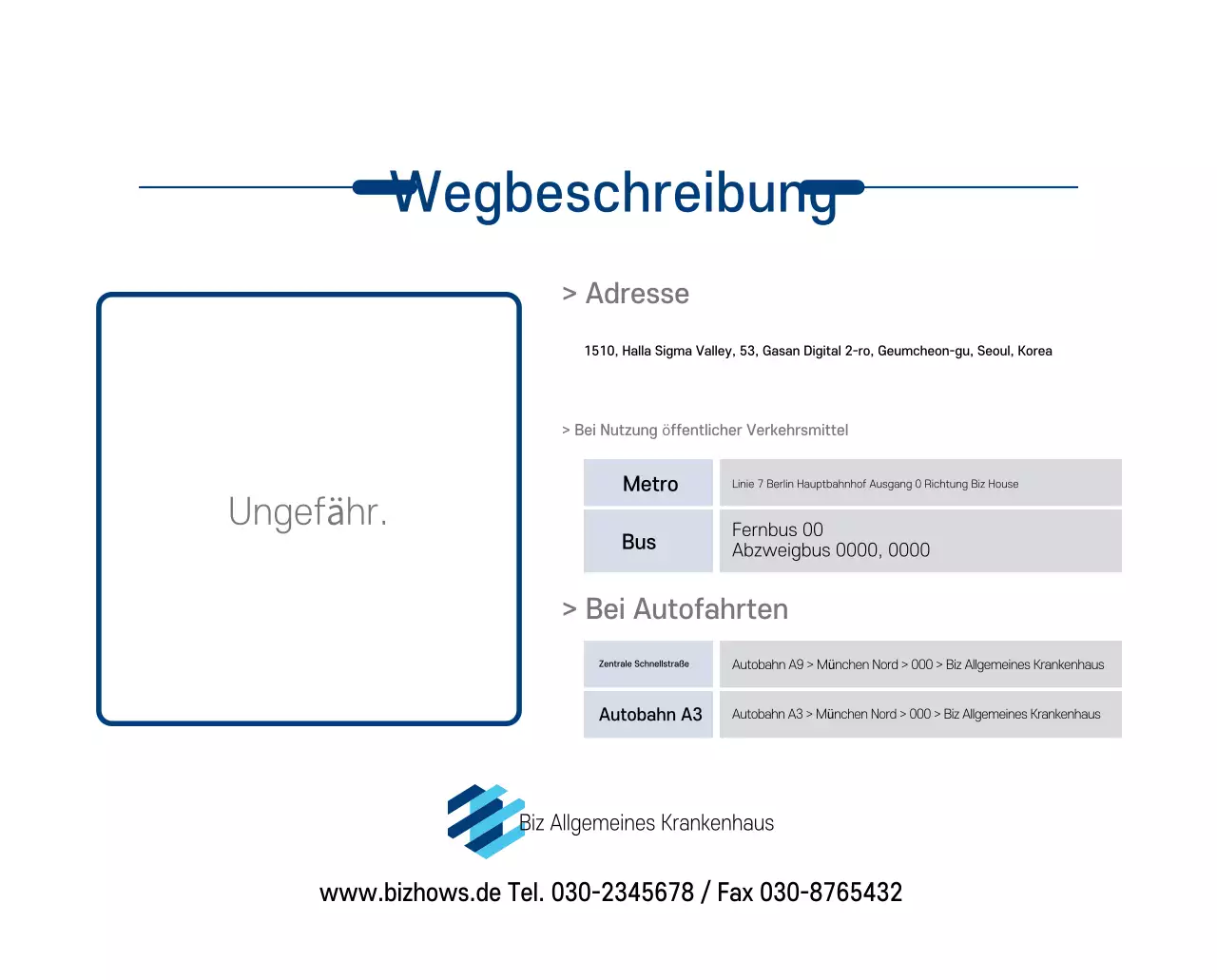 Marineblauer einfacher Krankenhaus-Werbekalender