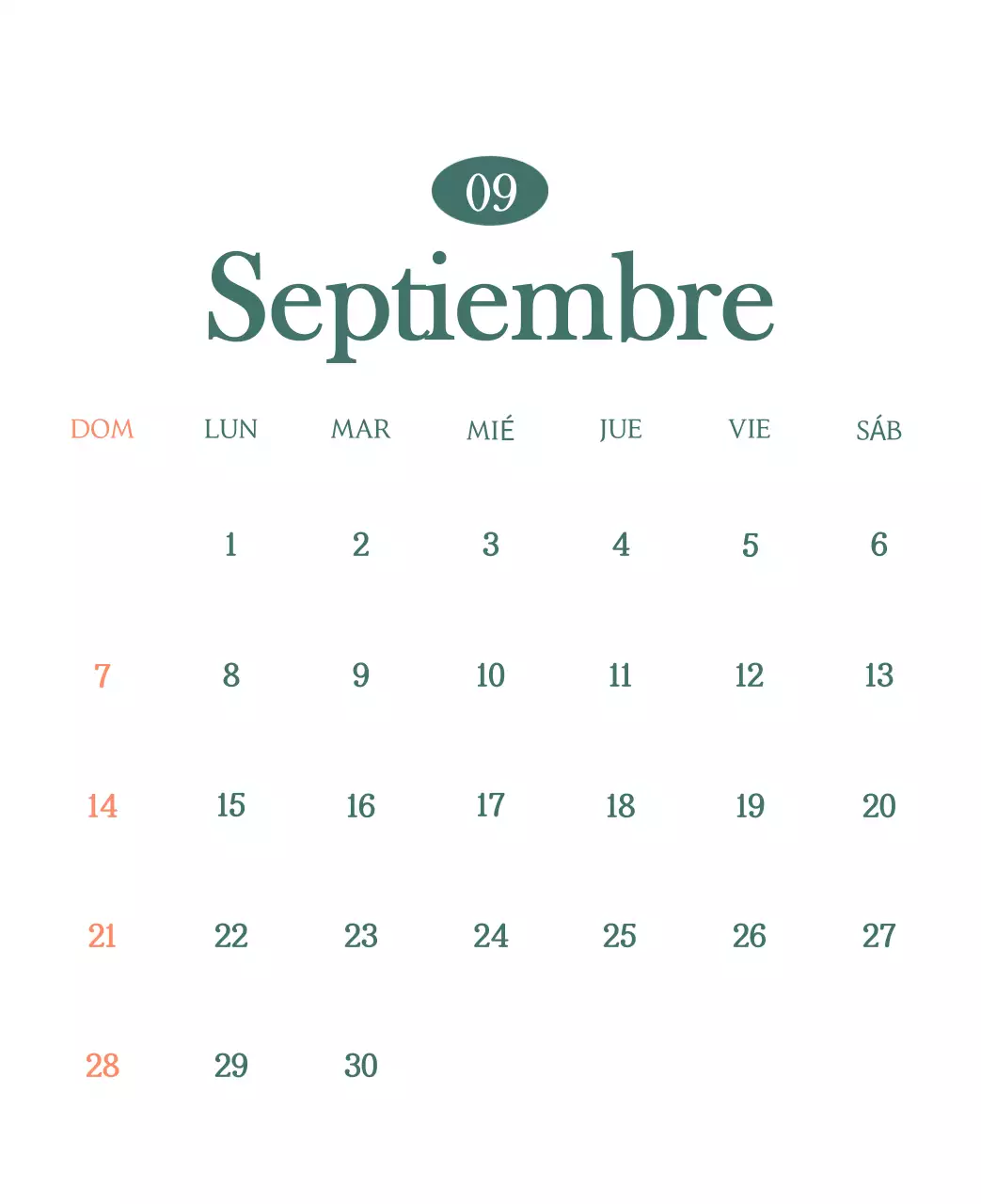 Un moderno calendario de cafeterías con recomendaciones para la bebida del mes