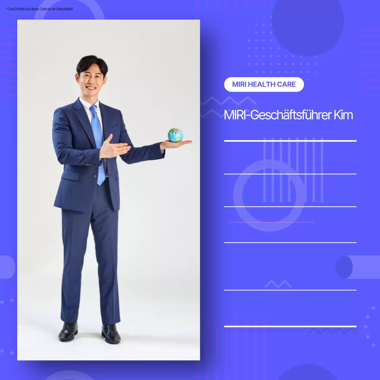 Blue Modern Interview Vorlage Sammlung