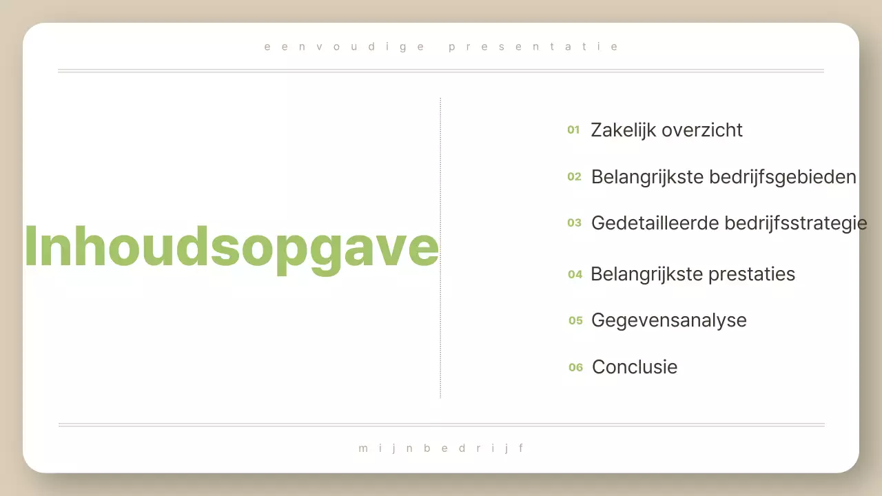 Beige schoon rapport beschrijving