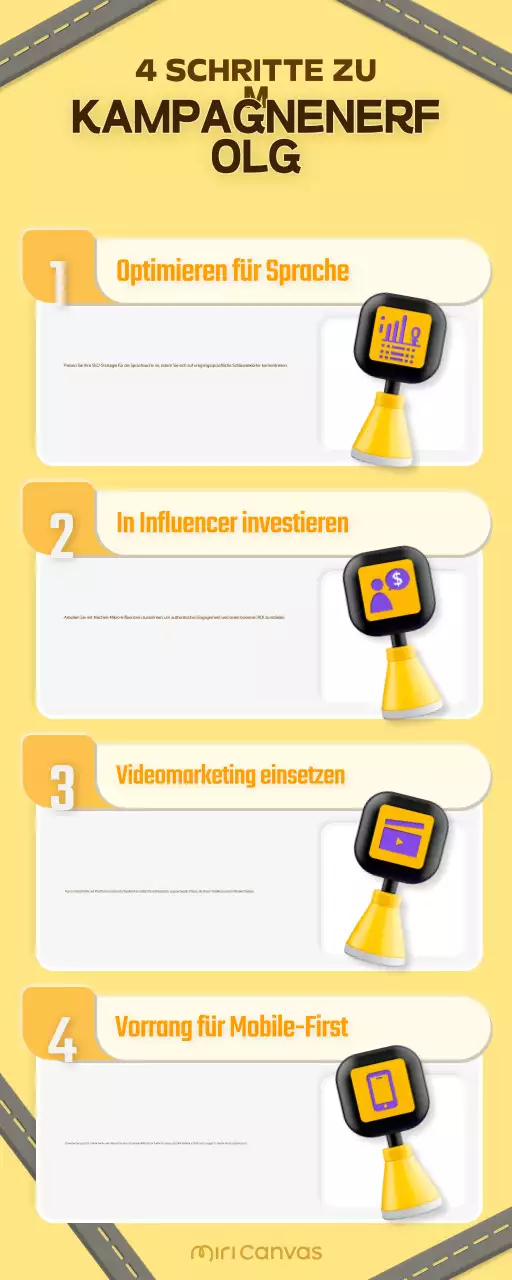 gelbe kreative Marketingstufe