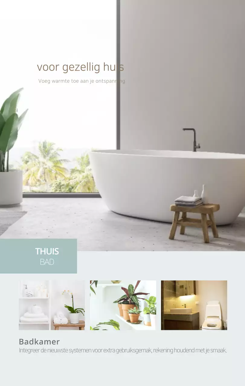 Beige minimalistische interieurkalender