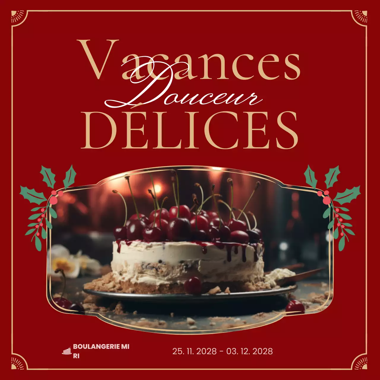 promotion sur les desserts classiques rouges