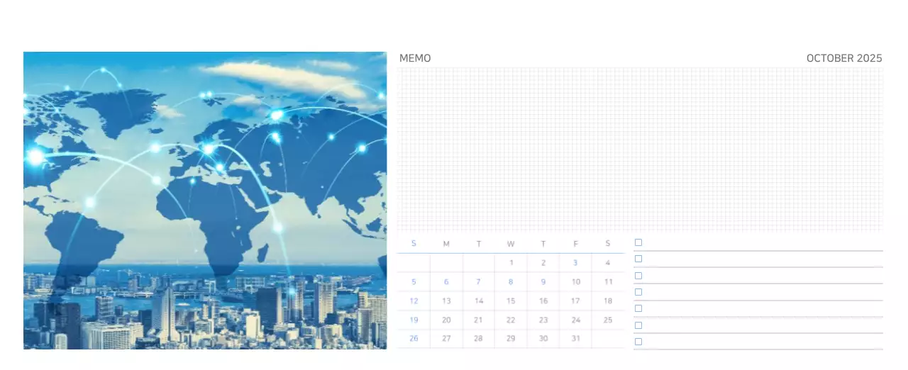 Blue Modern Calendar Corporate Promotions