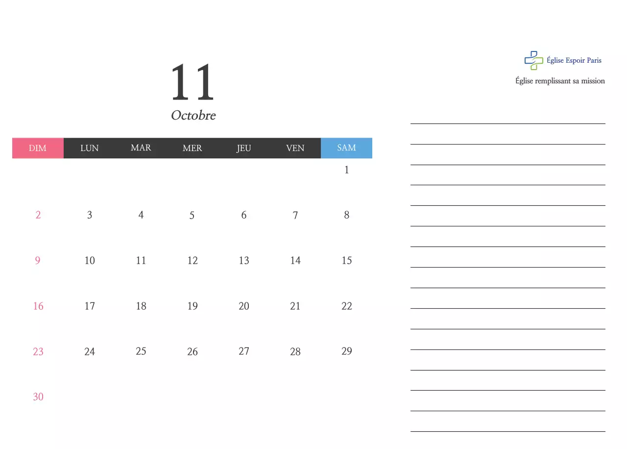 Calligraphie simple Promotion de l'église biblique