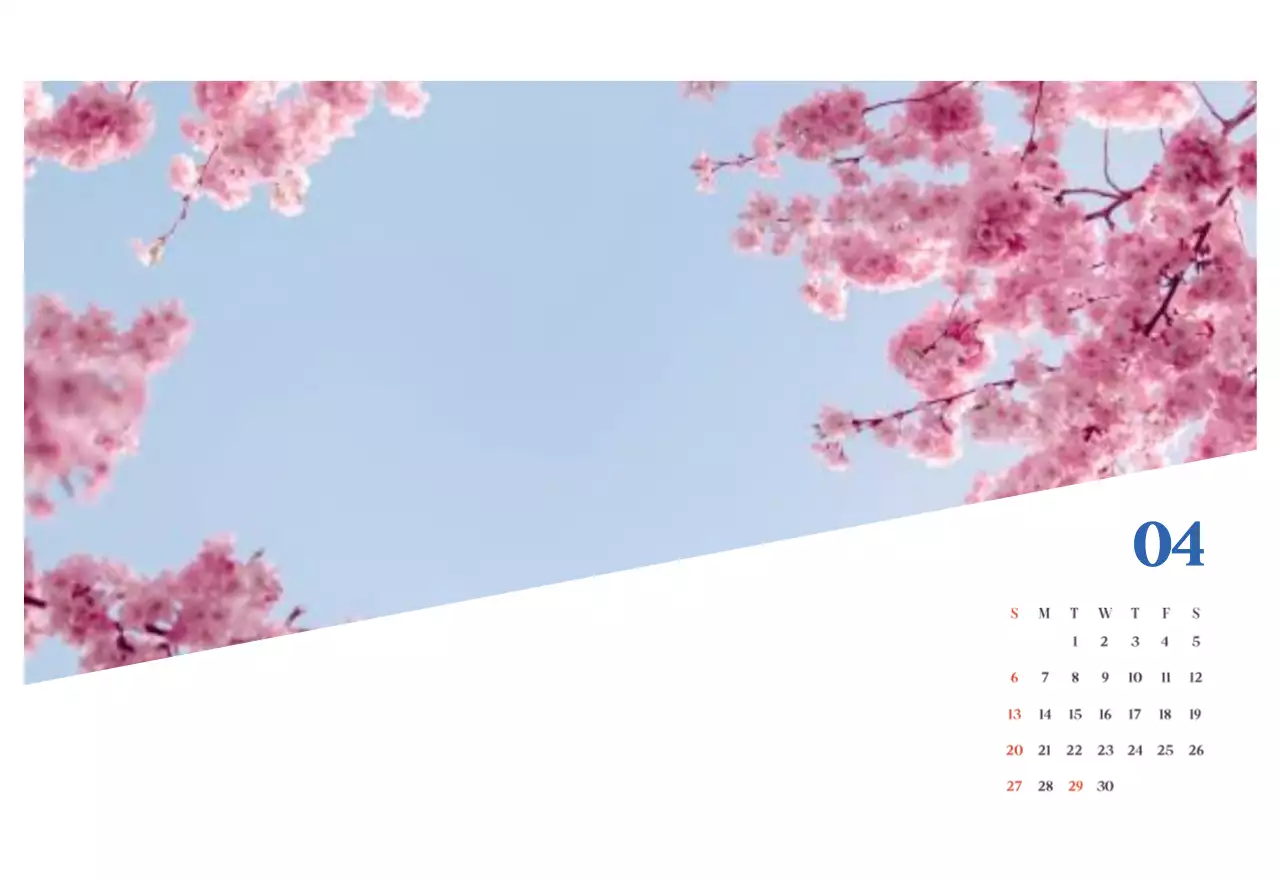 ブルーモダン病院カレンダー