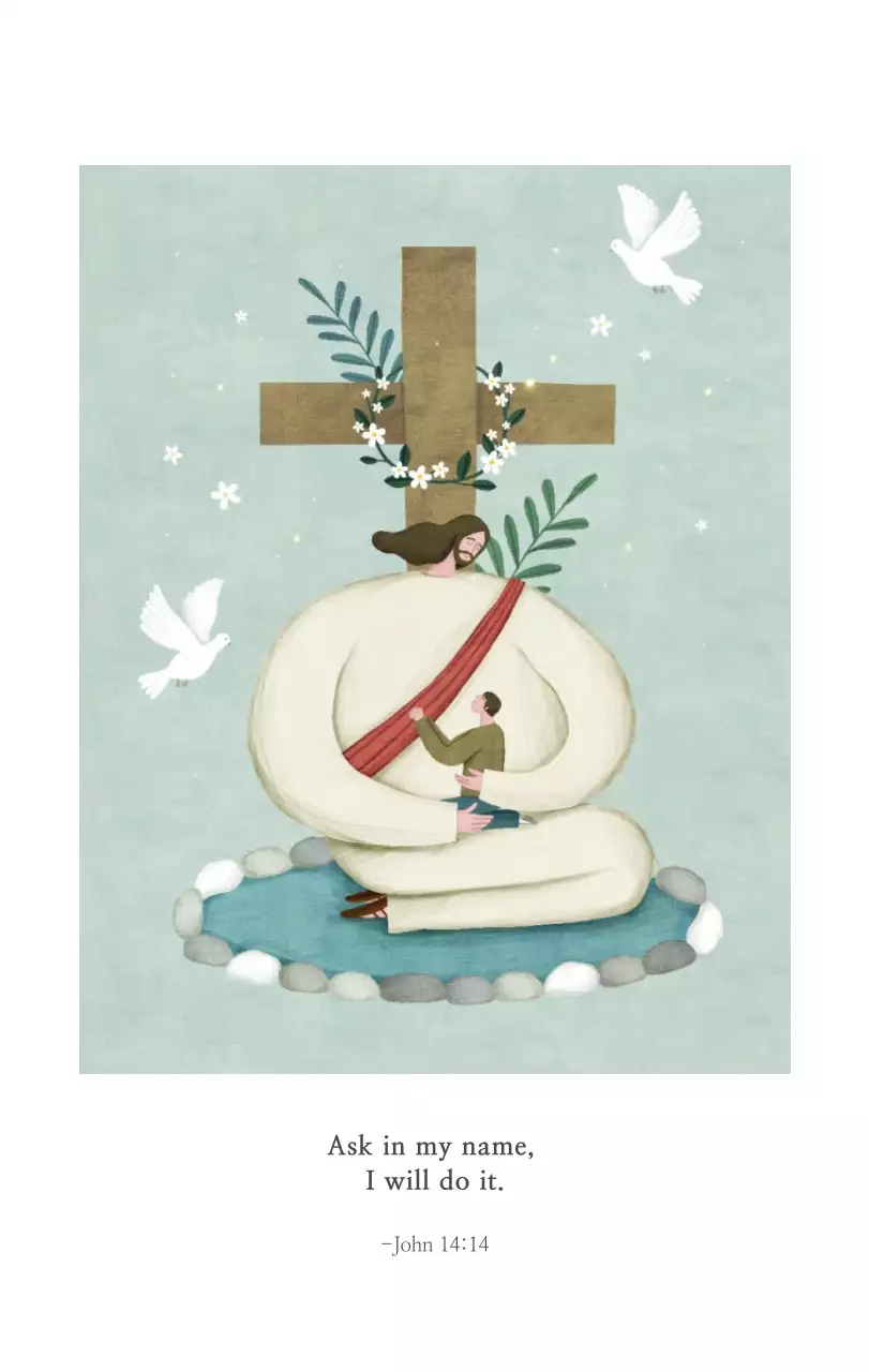 Ilustrasi gereja yang bersih dengan warna pastel