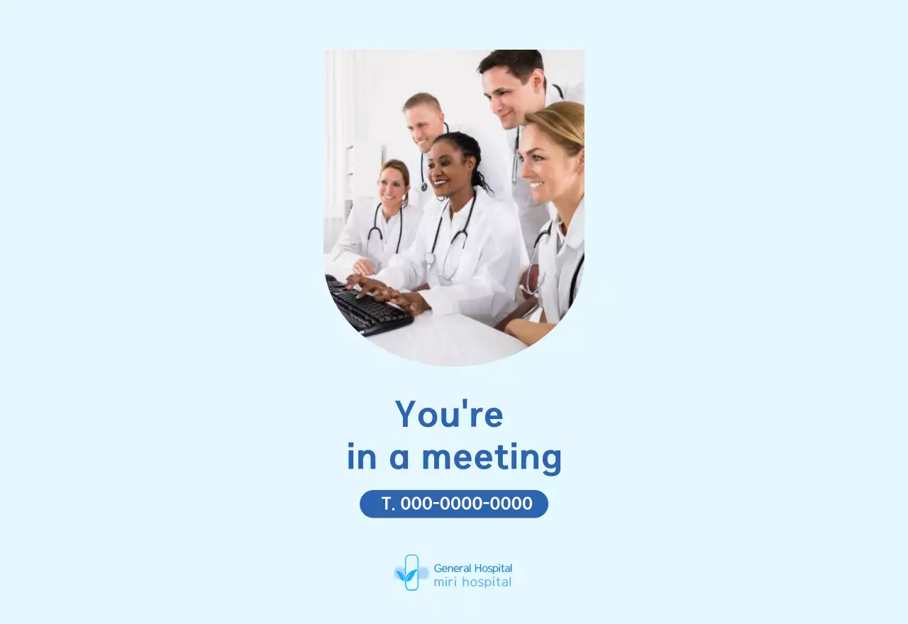 Kalender Rumah Sakit Modern Biru