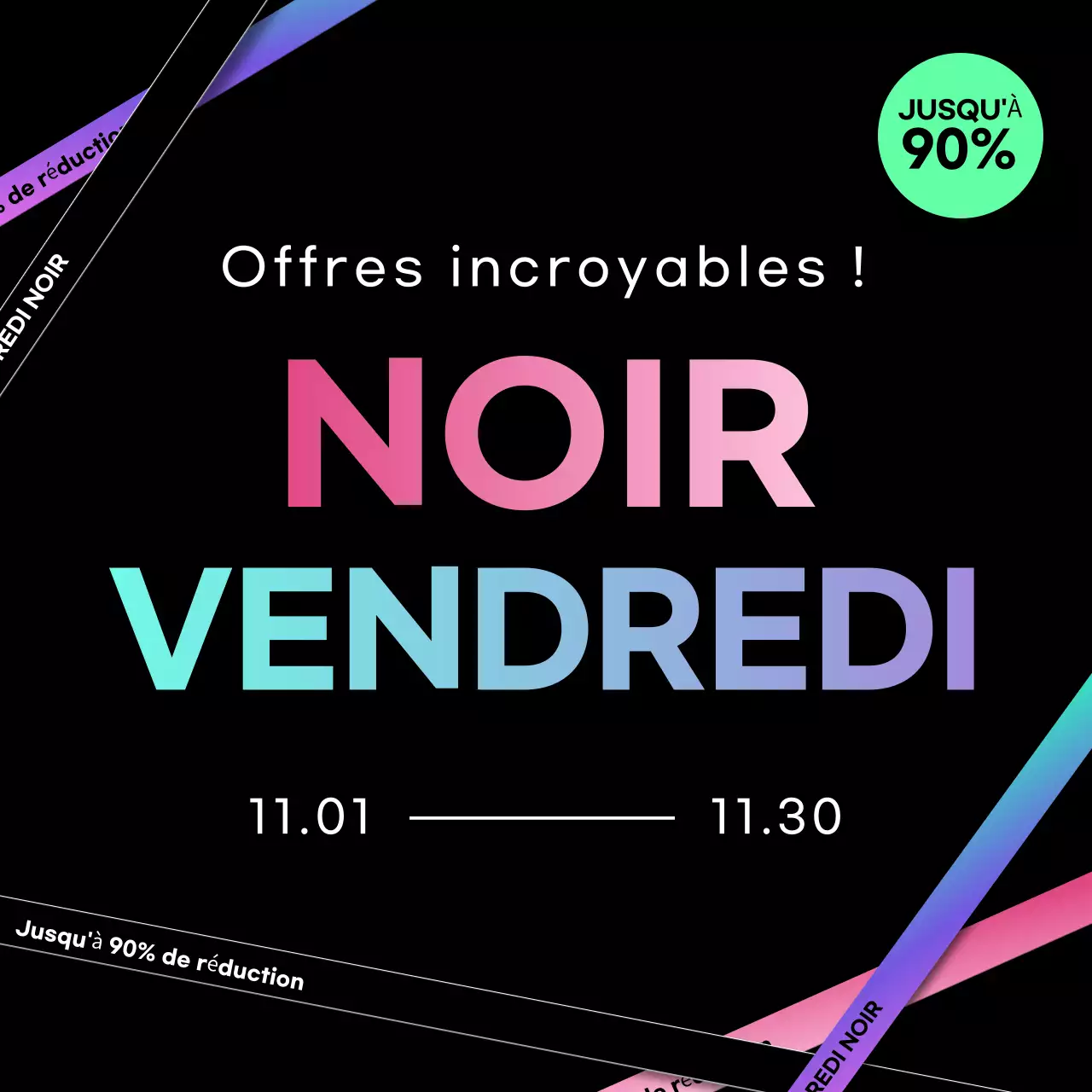 Vente moderne noire