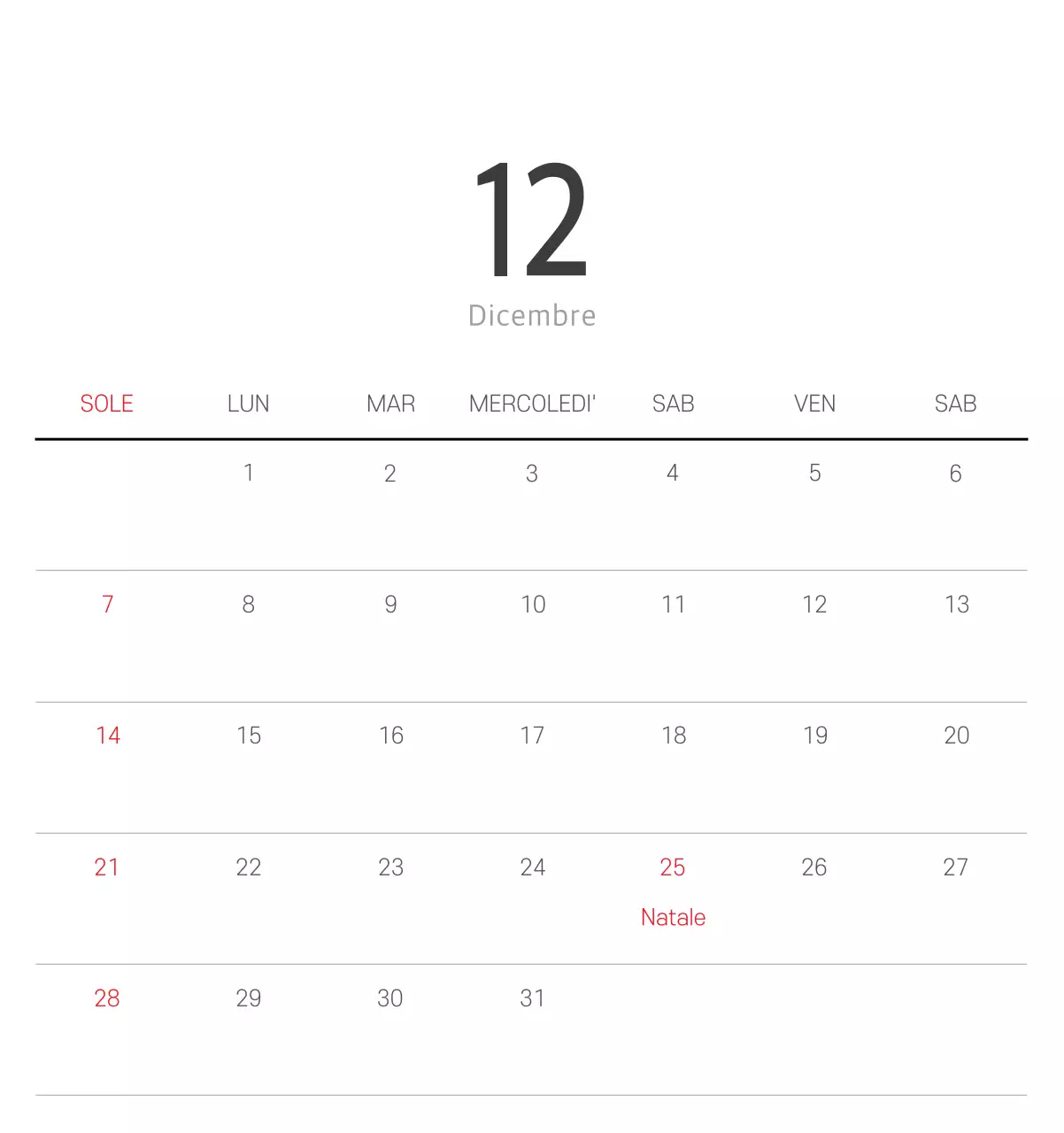 Calendario botanico naturale bianco e pulito