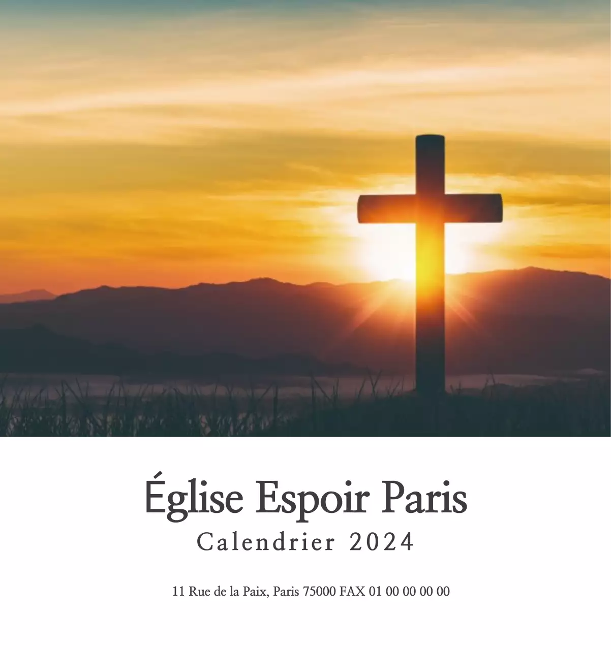 Calligraphie simple Promotion de l'église biblique