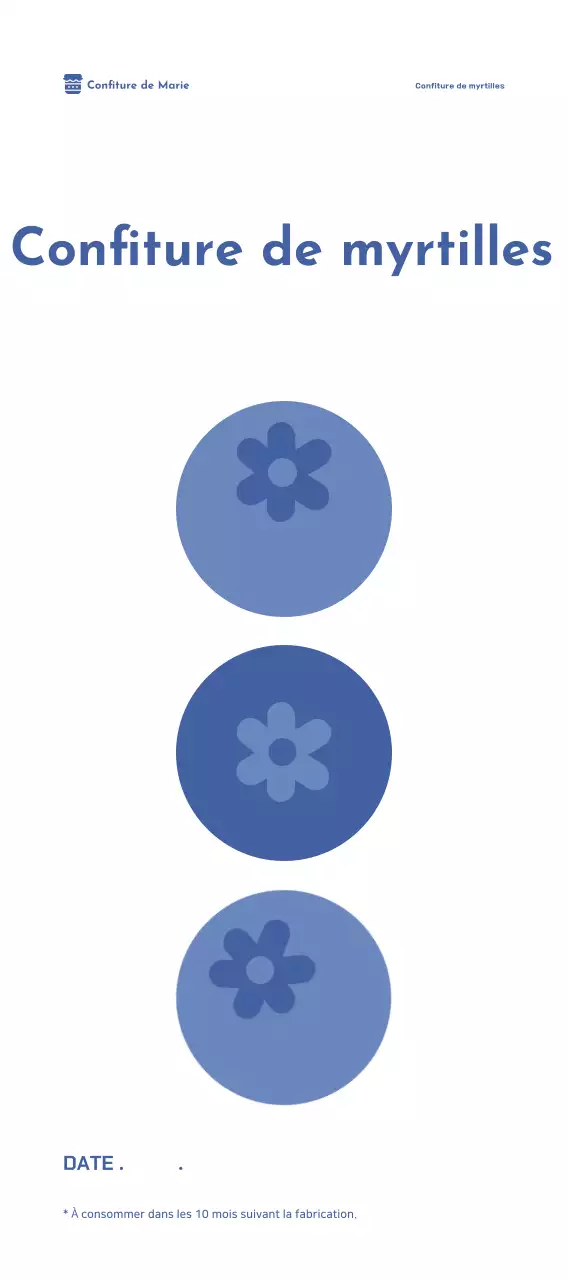 Confiture de fruits Présentation simple du produit Emballage