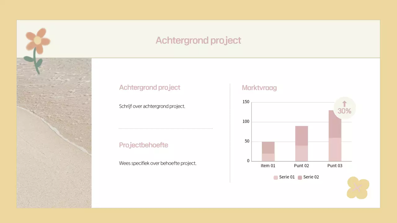 Een beige en eenvoudig projectvoorstel plannen